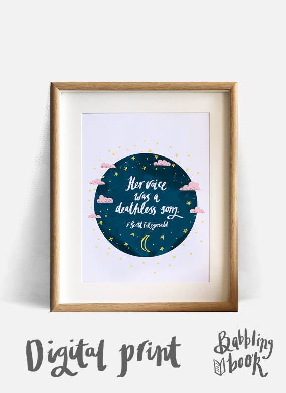 Great Gatsby Quote F Scott Fitzgerald Quote Book Etsy