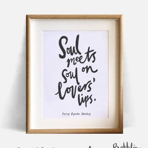 Percy Bysshe Shelley typography quote, poetry, book, literature, love, romantic, valentine - Instant download wall decor
