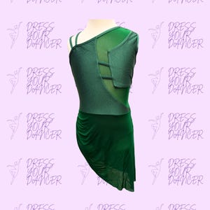 green dance costume dress Custom Size Neon Green Orange Competiiton Latin Dance Dresses for Women  Girls Stones Fringe Salsa Rumba main image 0