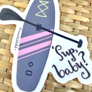 Sup Baby Paddleboard Sticker: Waterproof Vinyl Decal