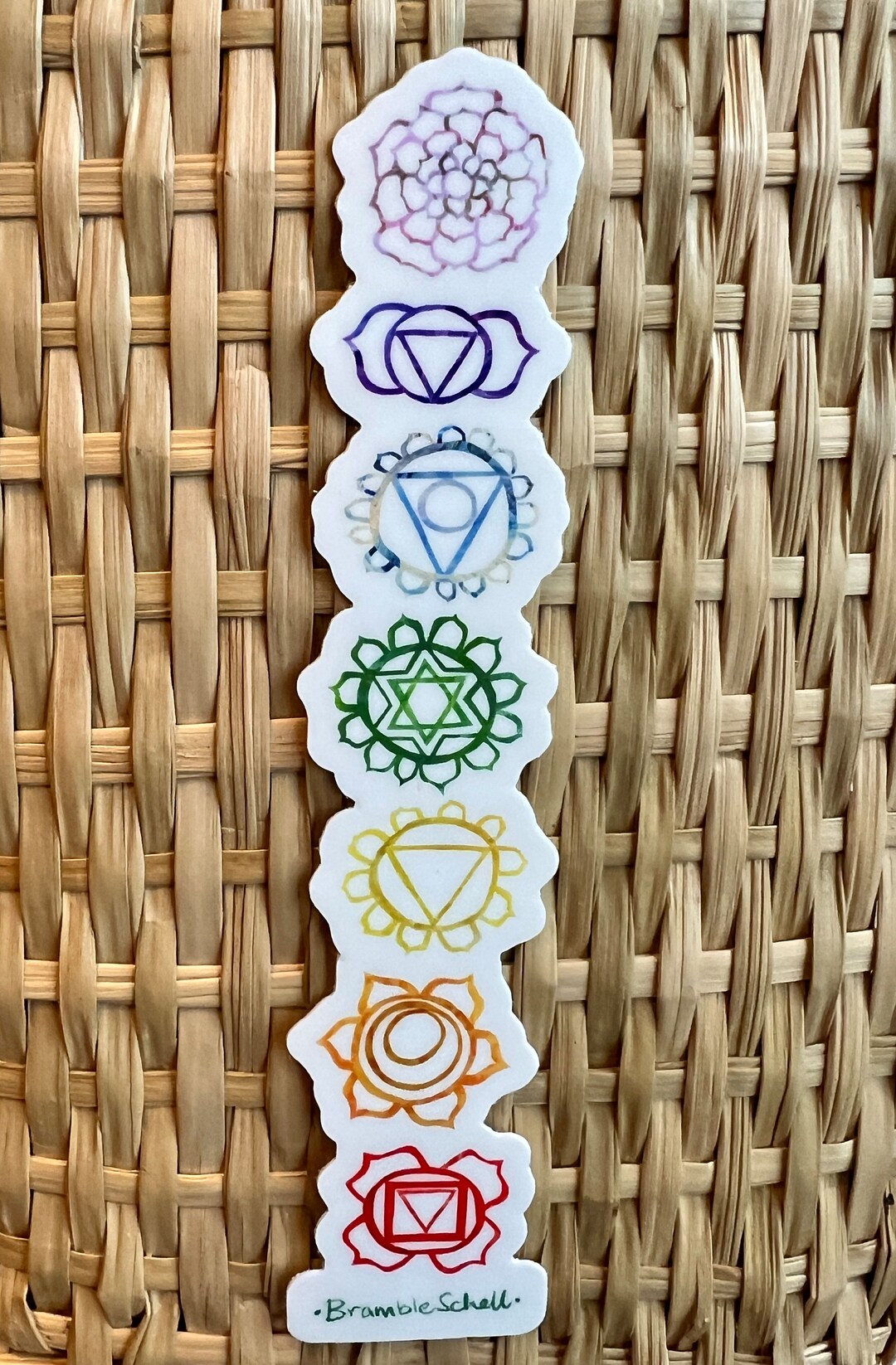 Chakra Alignment Vinyl Sticker, Waterproof Die-cut Illustration ...