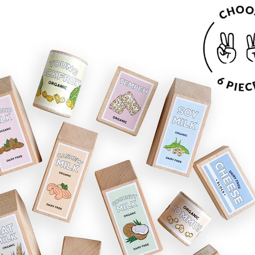 Complete Vegan Wooden Play Food Set Etsy