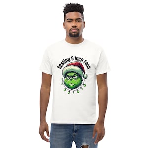 Resting Grinch Face Shirt – Funny Christmas T-Shirt, Holiday Humor Tee, Grumpy Santa Gift for Grinch Lovers