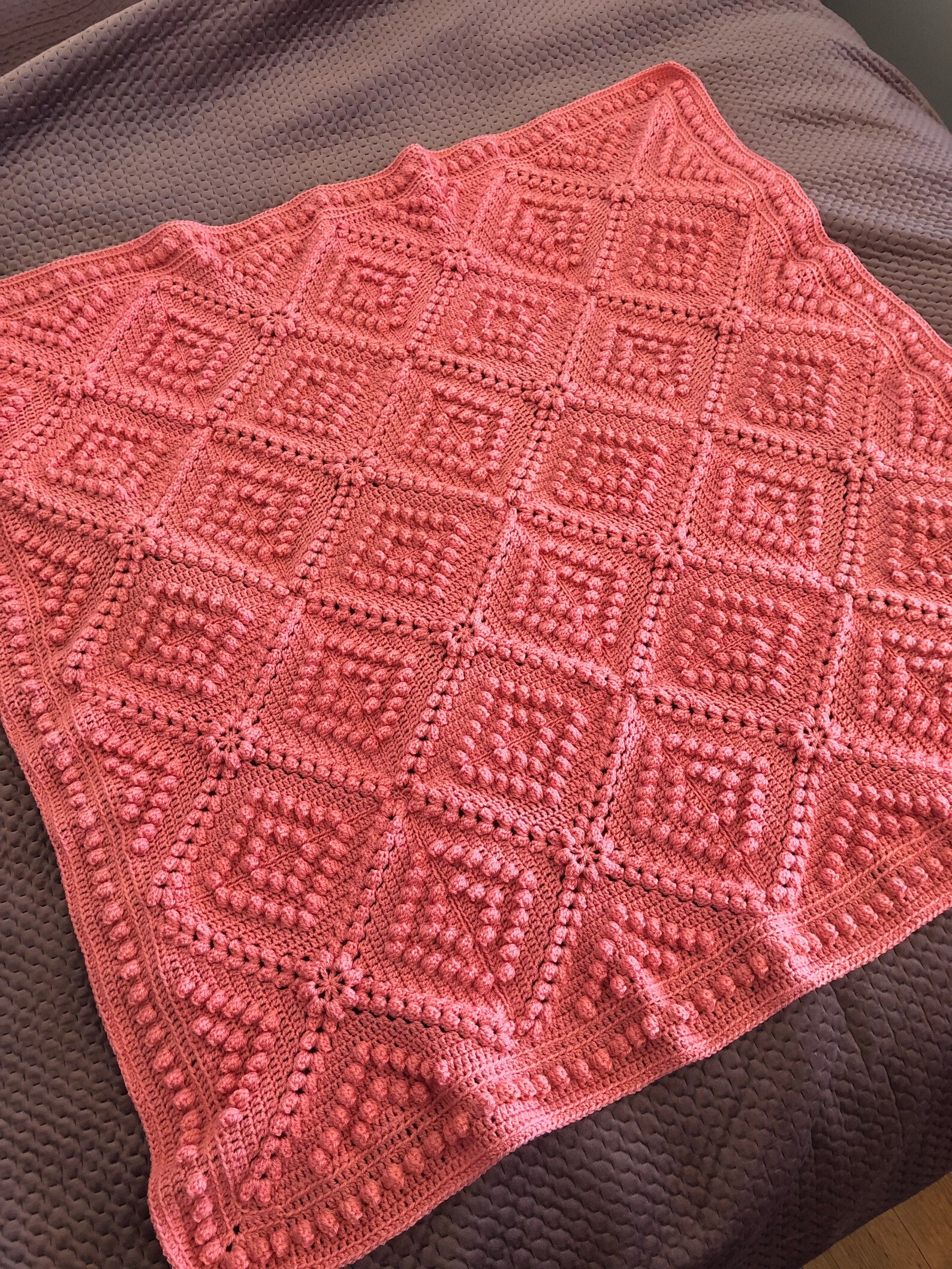 Crochet Blanket//handmade Blanket Fenya Throw Texture Lapghan Etsy