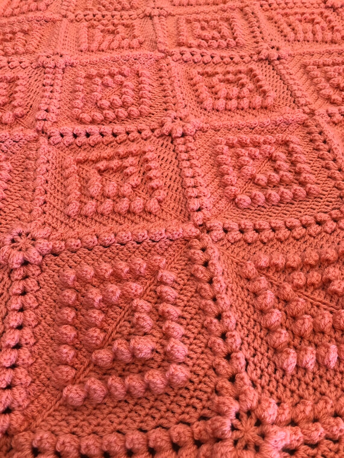 Crochet Blanket//handmade Blanket Fenya Throw Texture Lapghan Etsy