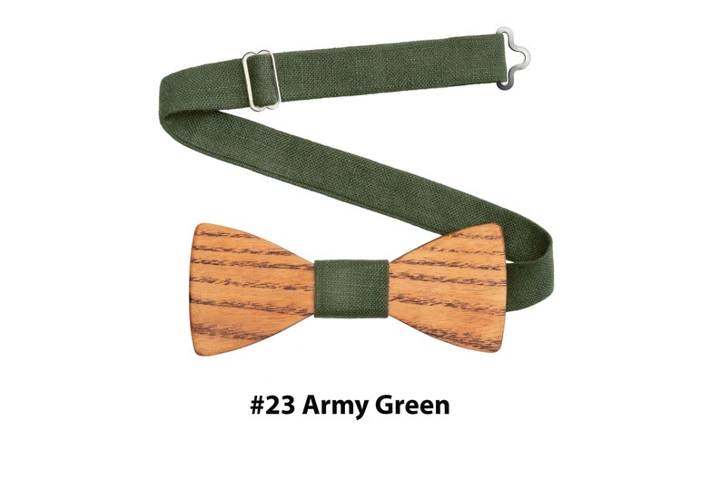 Wooden bow tie SET wooden bow tie, cufflinks, pockets square, suspenders, Green Bow tie, Green suspenders, wedding accessories, green braces - Bow tie (1)