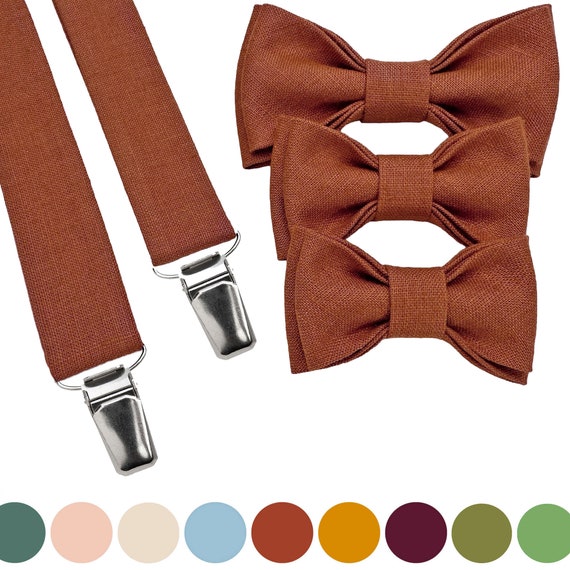 Men Suspenders With Bowtie Fashion Braces Bow Tie Set Boys Girls Kids - View #2