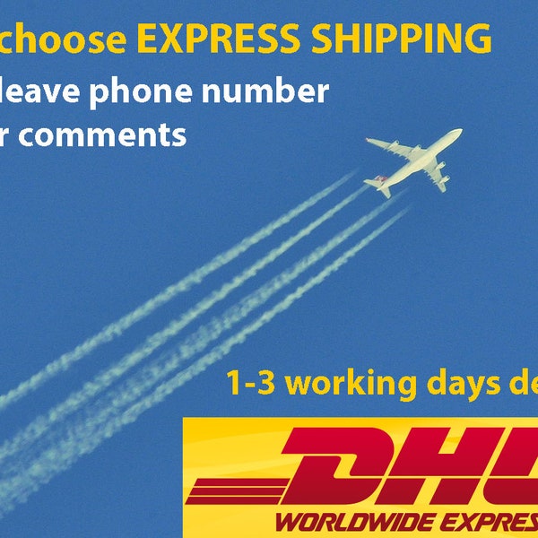 Expressversand-Upgrade, Internationaler Expressversand mit DHL, Sehr schnelle Lieferung