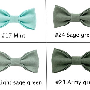 Light sage green Custom Linen bow tie, Linen pocket square, Sage green suspenders, Groomsmen bow tie, Bow tie for men, dusty sage bow tie zdjęcie 5