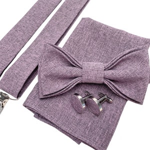 Rhapsody bow tie, Linen bow tie, Rhapsody pocket square, Rhapsody suspenders, Rhapsody braces, Bowtie for men, Rhapsody bow tie
