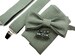 Sage green Linen bow tie, Linen bow tie, Linen pocket square, Sage green suspenders, Sage green braces, Bowtie for men, Sage green bow tie 