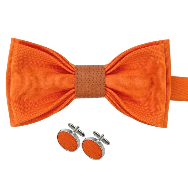 Pajarita naranja para hombre, pajarita hecha a mano, pajarita naranja, pajarita elegante, pajarita para hombre, pajarita para hombre, tirantes naranjas