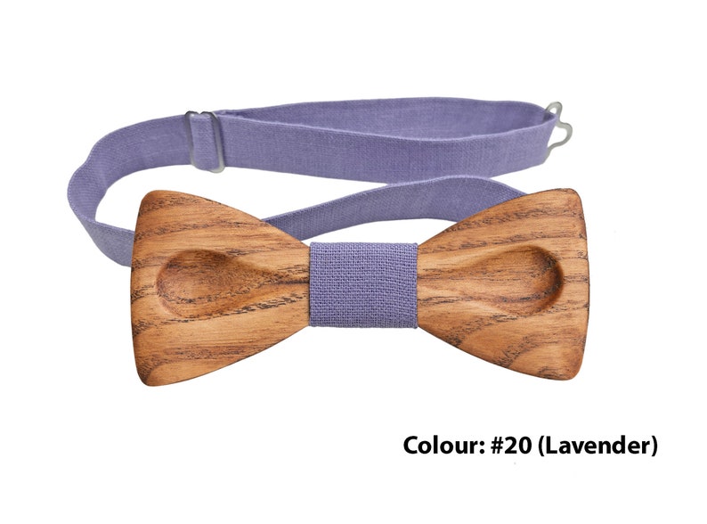 Wooden bow tie, wooden cufflinks, pocket square,, bow tie for weddings, wooden wedding accessories, Lavender bow tie, wooden accessories image 5