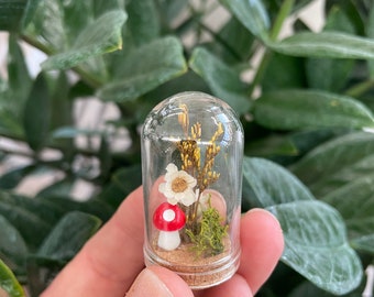 Mushroom fairy jar MEDIUM