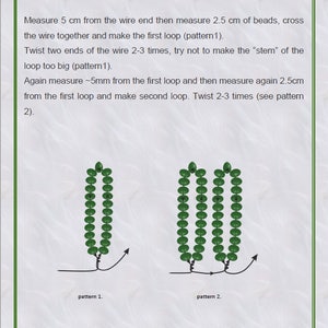 PDF Pattern Beaded Pine branch, Seed beaded tutorial, Christmas Decor image 5