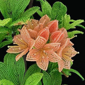 PDF Pattern French Beaded Rododendron Flowers, seed bead flower tutorials, DIY Beading Project image 6