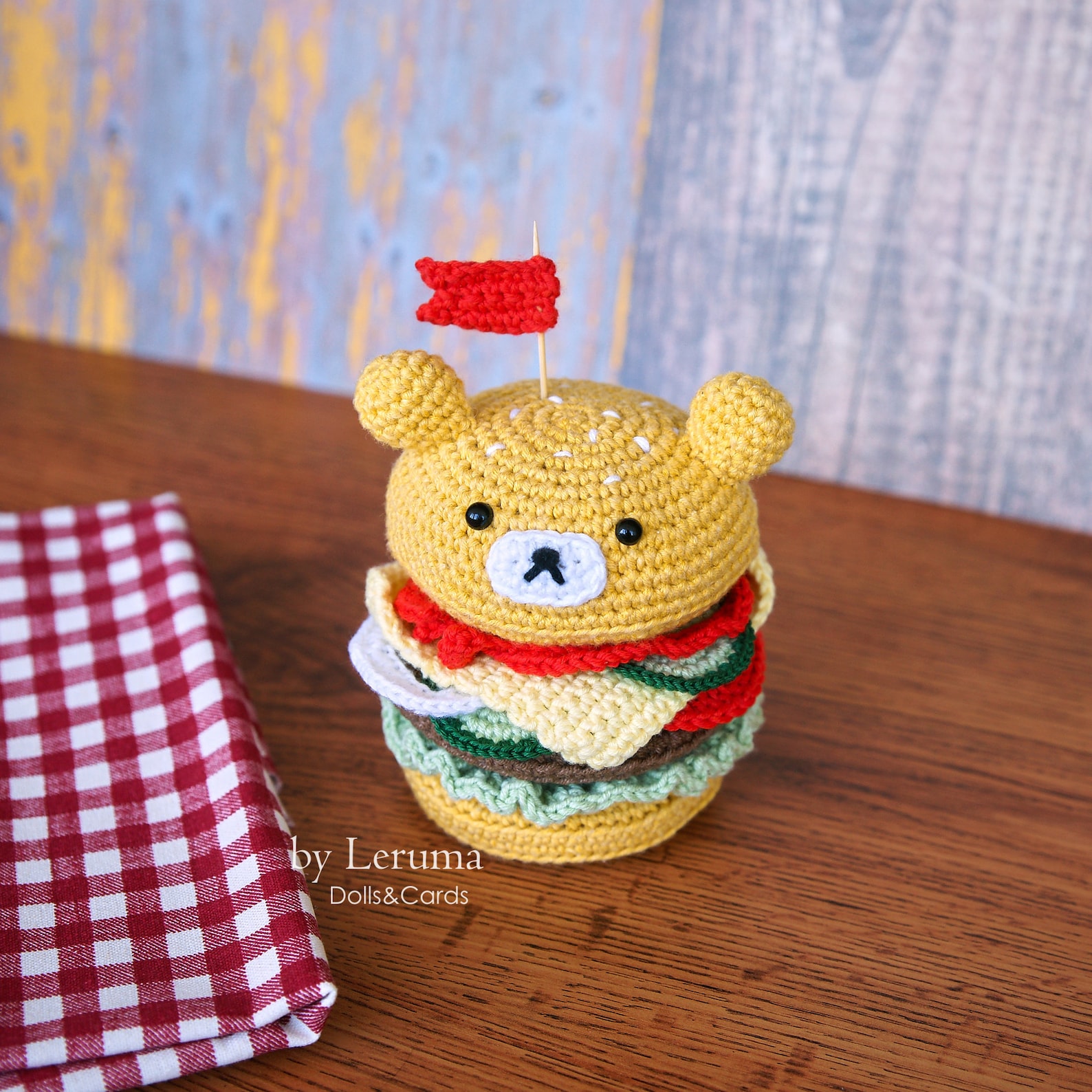 Crochet Pattern Rilakkuma Cheeseburger Amigurumi Pattern Bear Etsy