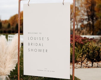 Bridal Shower Welcome Sign Template, Minimalist Bridal Shower Welcome Sign, Modern Printable Welcome Sign #B21