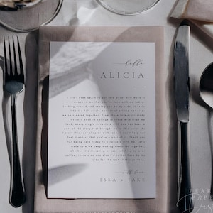 Personalized Thank You Notes for Wedding Guests, Personalized Wedding Letters, Thank you Napkin Note, Personal Note to Wedding Guests #ISSA