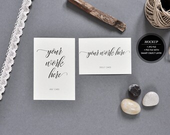 Download Free Styled stock photography - card mockup, wedding invitation rsvp invite mock up, 4x6