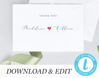 thank you card template etsy