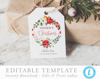 christmas labels etsy