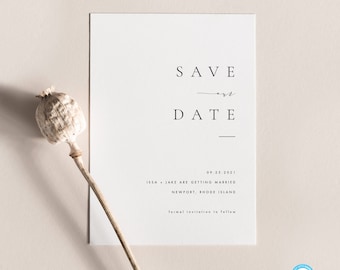 Simple Save the Date Card Modern Photo Save the Date Save the Date Photo Credit: AMP Printable Save the Date