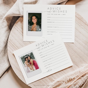 Minimalistische Hochzeitshinweise und Wünsche - Instax Mini Polaroid Fotos, Foto Gästebuch, Hochzeitswünsche #064