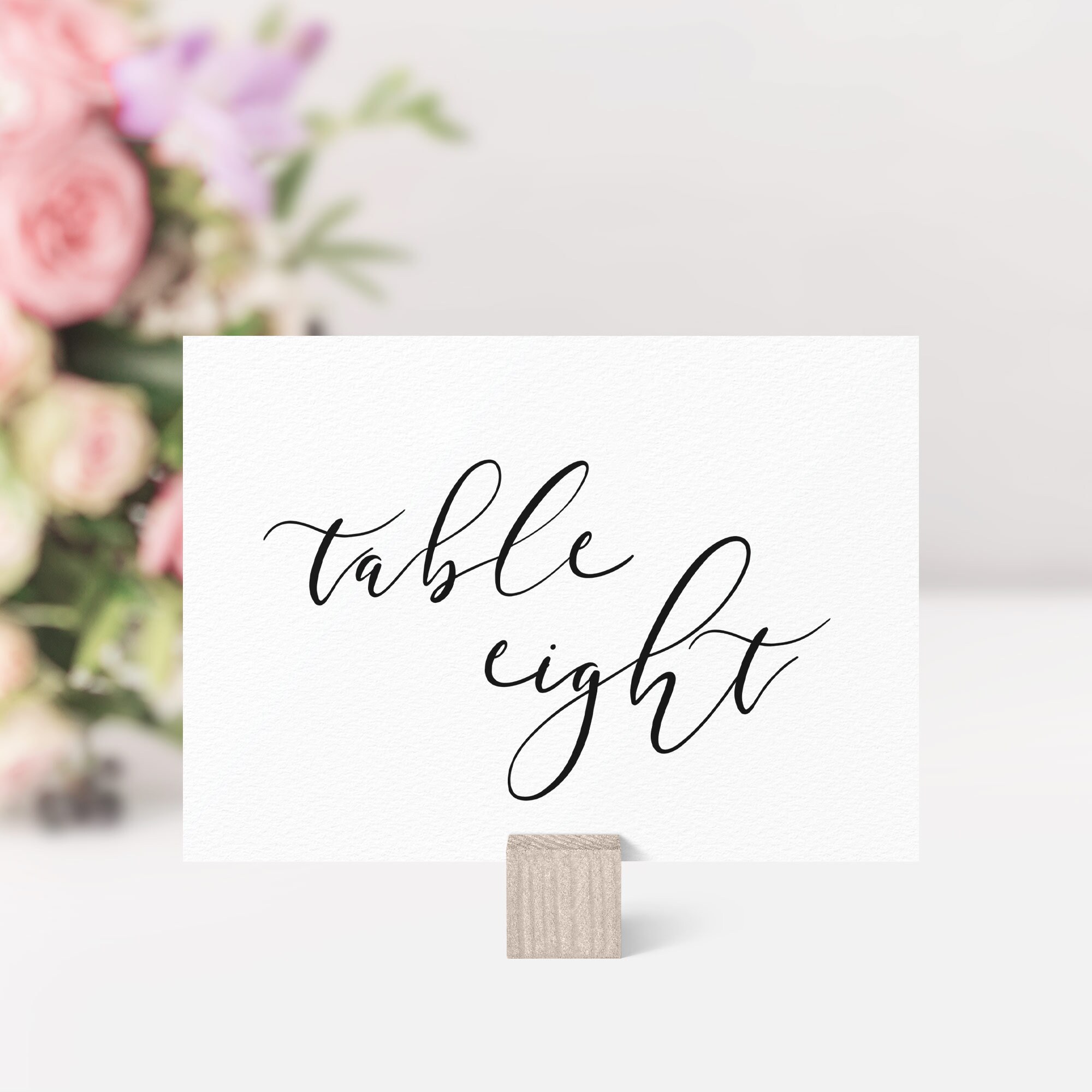 Calligraphy Table Sign Calligraphy Table Numbers Template Templett Wedding Table Number Sign ...