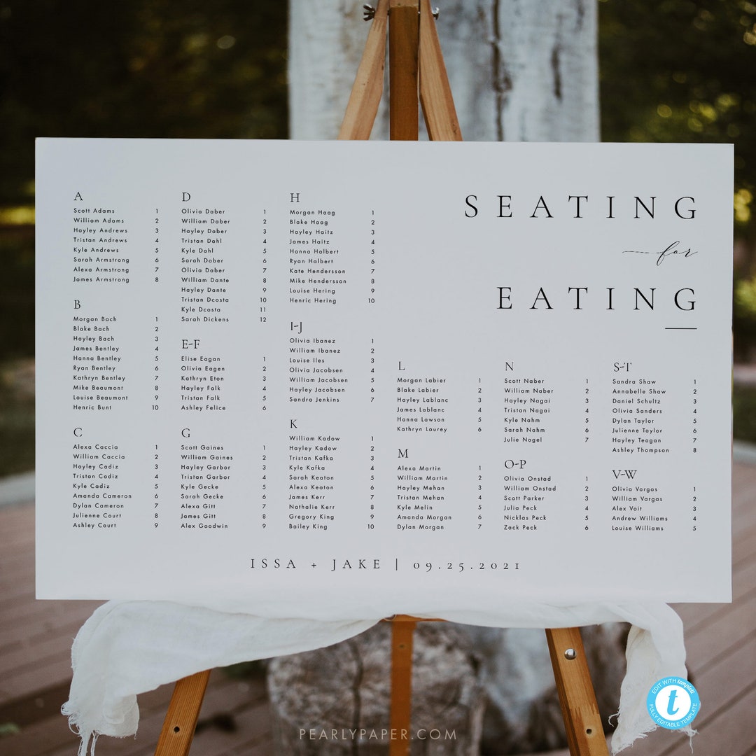 Alphabetical Seating Chart Template Download Minimalist Seating Alphabetical Seating Chart Template Download Minimalist Seating