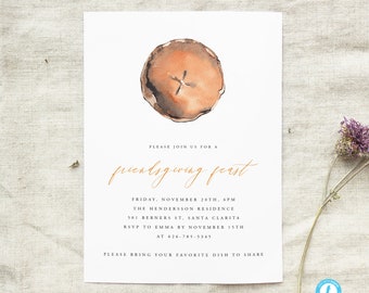 Friendsgiving Feast Invitation Template download Editable Thanksgiving Invite Template Printable Fall dinner invite