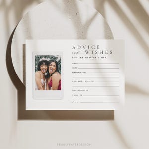 Sjabloon bruiloft advies en wensen voor Instax mini polaroidfoto's, foto gastenboek fotokaart, bewerkbare sjabloon, huwelijkswensen #ISSA