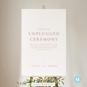 Desert Unplugged Wedding Sign Template Download Modern Unplugged Ceremony Sign Printable Unplugged Signs Templett #39