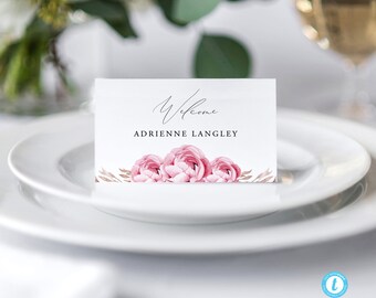 Rustic Floral Place card Template Download Floral Wedding Place Cards Editable Pace cards Place Card Printable Templett 05