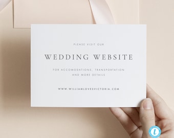 Wedding Website Insert Card Wedding Insert Template download Simple Wedding Insert card Modern Wedding editable Insert Enclosure Card 14
