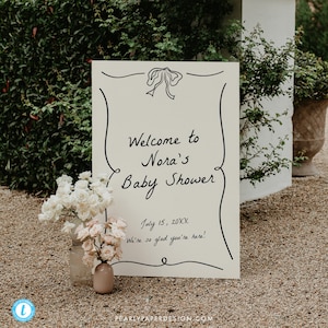 Baby Shower Willkommensschild Vorlage, Babyparty Willkommensschild, Baby Shower Willkommensschild, Printable Willkommensschild #074