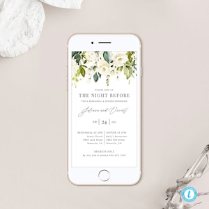 Rustic Rehearsal Dinner Evite Template Download Floral Rehearsal Digital Rehearsal Dinner Invite Electronic Invitation Templett 20