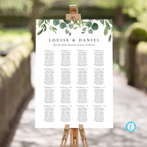 Seating Chart Template Download Boho Seating Sign Rustic Seating Sign Table Seating Chart Wedding 15