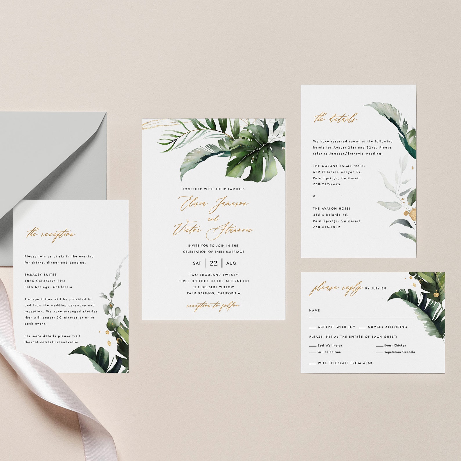 Destination Wedding Invitation Set Invitation Template - Etsy