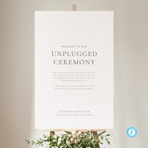 Modern Unplugged Wedding Sign Template Download Elegant Unplugged Ceremony Sign Printable Unplugged Signs Templett 14