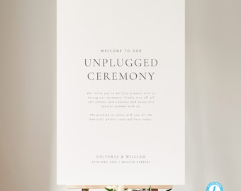 Modern Unplugged Wedding Sign Template Download Elegant Unplugged Ceremony Sign Printable Unplugged Signs Templett 14