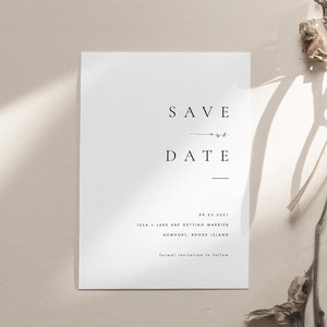 Elegant Save the Date Template Download Custom Modern Simple Save the Date Card Templett Printable Save our date invitation 36 image 3