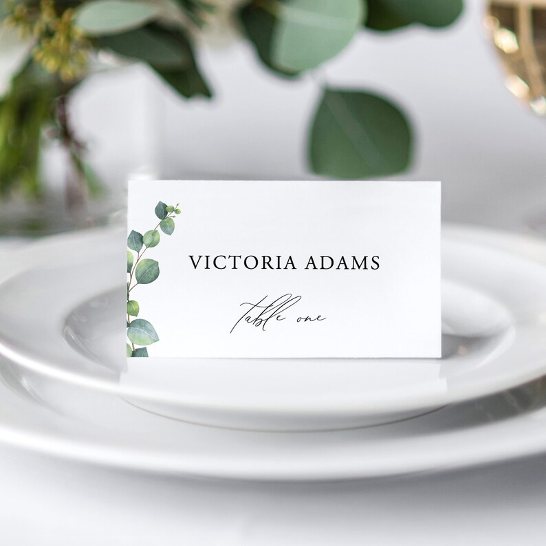 Place Card Template Printable Wedding Place Cards Wedding Etsy