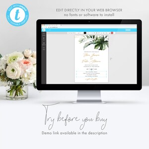 Tropical Wedding Invite Invitation Templett Template download Hawaiian Wedding Tropical Wedding Invite Tropical Invitation 23 bild 6