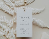 Elegant Wedding Tag Template Download Simple Minimalist Modern Tag Templett Favor Tag Template Printable Tag Gift Tag Favor label #CELINE