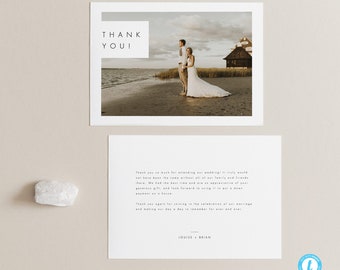 Minimalist Thank You Card template download Printable Modern Wedding thank you card with Photo thank you Templett 21