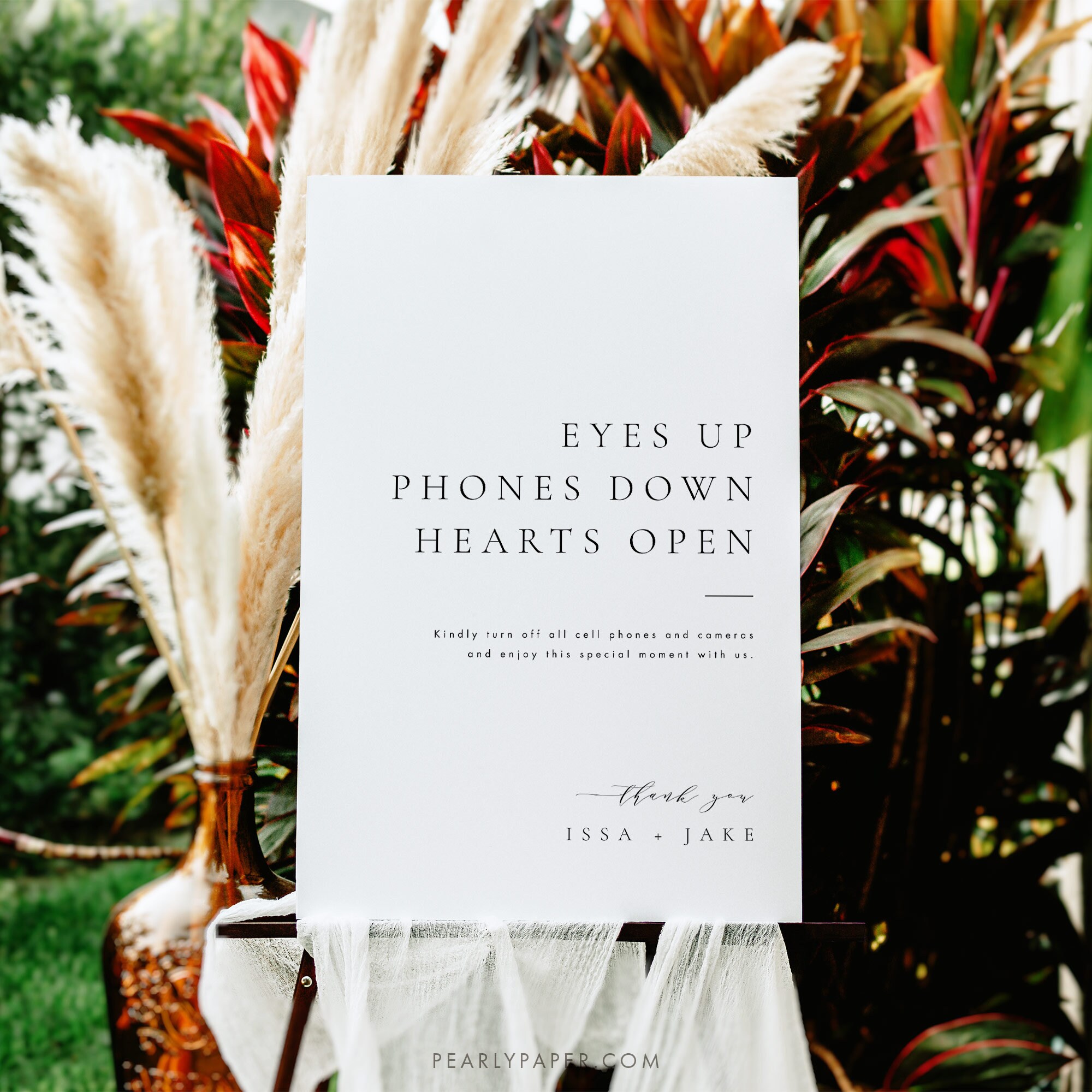 Unplugged Sign Eyes up Phones Down Heart Open Sign Template Etsy