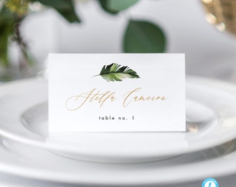 Tropical Place card Template Download Place cards Wedding Place Cards Destination Wedding Name Seating card Editable Templett 23