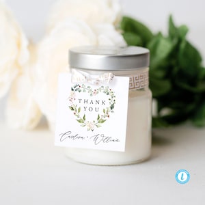 Floral Favor tag template download Rustic tags Wedding tag Wedding label Modern favor tags Gift Tags Templett 17