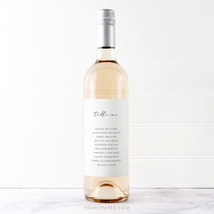 Printable Wine Label Table Numbers Template, Printable Modern Wine ...